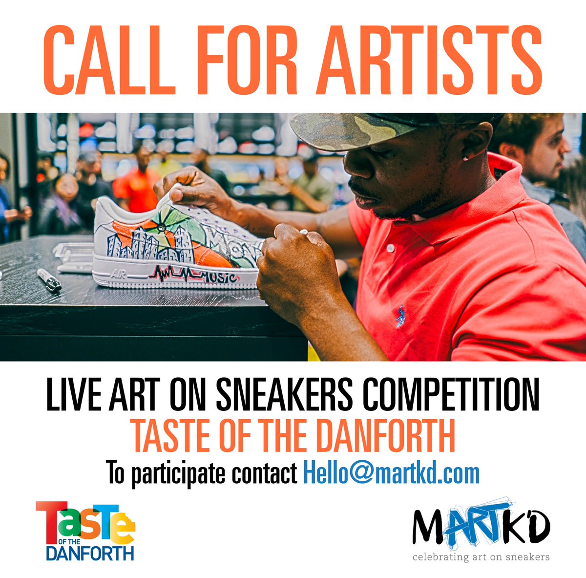 (CALL FOR ARTISTS) This year <a href="/_martkd/">Martk'd</a> will be hosting a special Art on Sneaker Competition. If you’re interested in participating please email Hello@martkd.com

To learn more about MARTK’D, go to martkd.com