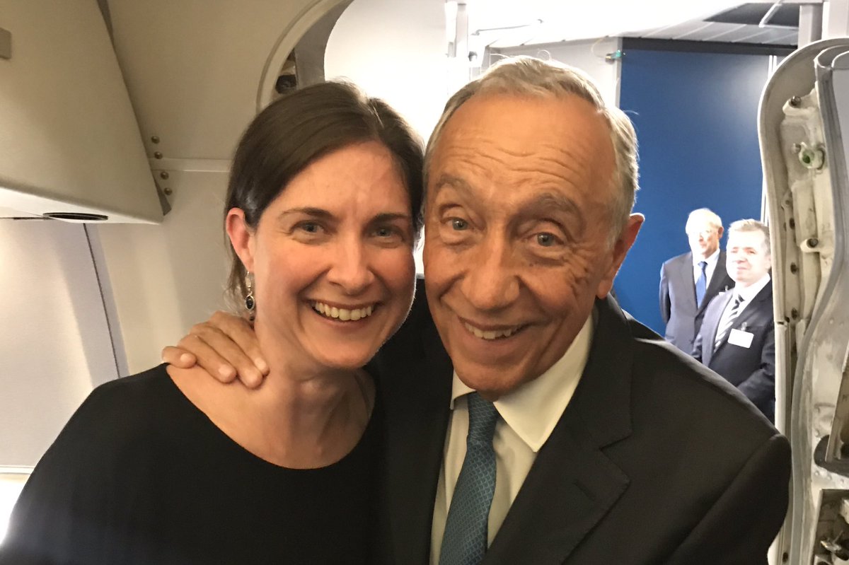 meganinlisbon's tweet photo. Many thanks to President Marcelo Rebelo de Sousa 🇵🇹 and his staff for treating me like a VIP on our @United flight today! https://t.co/OoocKHd7uT