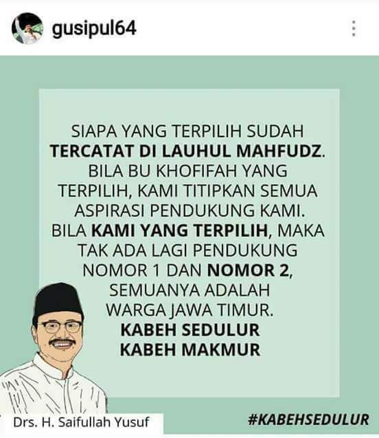 sitinurolif's tweet photo. peminpin panutan ummat
#CoblosGusTi
@cakimiNOW
@GusIpul_ID
@GunturPuti
@halimiskandarnu
@HadiNgusman
@Banser_CyberNU
@syukron_dosi https://t.co/KpPLPK2t1T