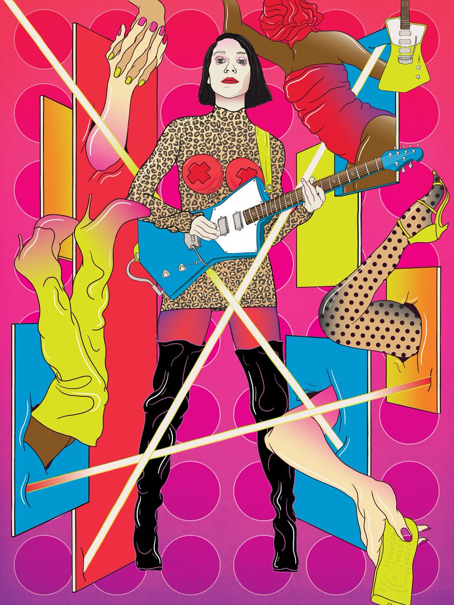 Murugiah_'s tweet photo. New illustration of @st_vincent entitled 'Power and Lust' by me @StudioMurugiah #fastslowdisco #stvincent #iamalotlikeyoutour #NewYork #masseduction https://t.co/ksInjbmeMP