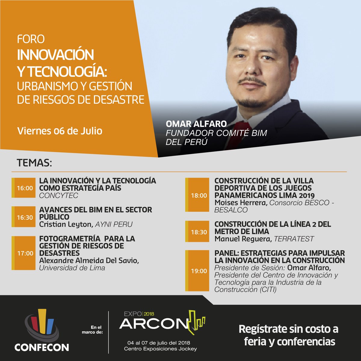 Expoarcon's tweet photo. #FORO #INNOVACIÓN Y #TECNOLOGÍA: Urbanismo y gestión de Riesgos de Desastre.
Podrás visitar la feria y asistir a todas las conferencias sin costo. Solo completa tus datos aquí ➥https://t.co/ZOyMxsmhxY
¡Te esperamos! https://t.co/o0Ldv6kRgZ