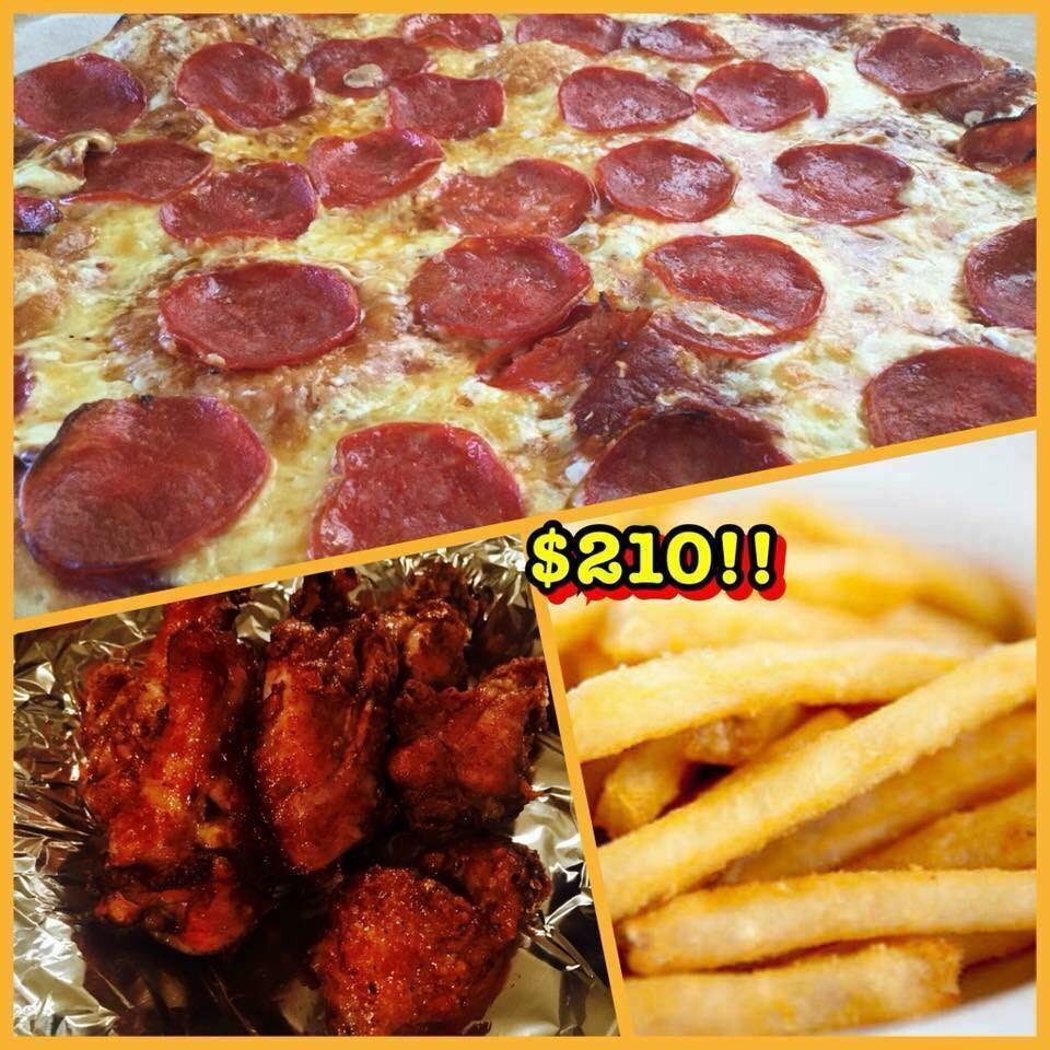 CapriccioCUN's tweet photo. Prueba nuestras deliciosas y NUEVAS alitas ... Una pizza grande 🍕 con una orden de alitas (BBQ o Búfalo) y unas papas grandes x $210! 📞848 33 60 o 9981714100 🛵 envíos a Todo Cancún https://t.co/f1tMDI8e9I