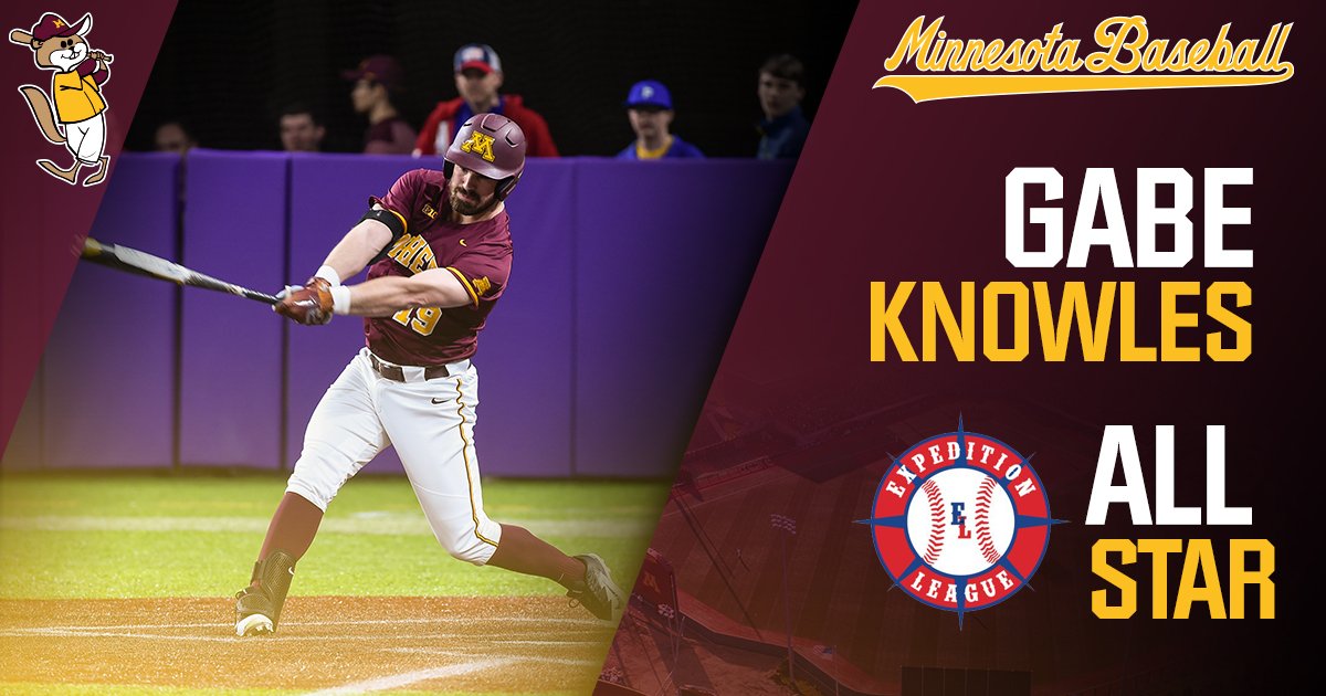 GopherBaseball's tweet photo. Hey now! @knowlezzzz is an All Star. 

Congrats to the #Gophers outfielder on being named to the 2018 Expedition League All-Star Game. He's been 🔥🔥🔥 this summer.

https://t.co/oQLE99pTCk https://t.co/AgcK8P1DLl