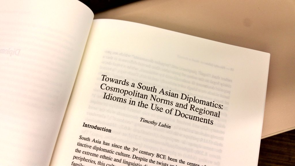 WLULibrary's tweet photo. New book chapter by Timothy Lubin: "Towards a South Asian Diplomatics: Cosmopolitan Norms and Regional Idioms in the Use of Documents" in "Studies in Historical Documents from Nepal and India." #wluAuthorAlert @wluLex @WLUstore https://t.co/kmfyFrIVbp