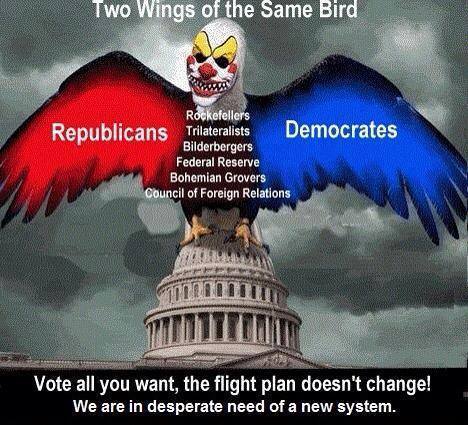 WakeTFU2017's tweet photo. No one is going to prison. The plan is and always has been to divide America. Obama wasn't able to accomplish it and neither would have crooked Hillary. There's an agenda and you're all being played for fools. #QAnon #WakeUpAmerica #FalseLeftRightParadigm https://t.co/qCL0Hf8CfC