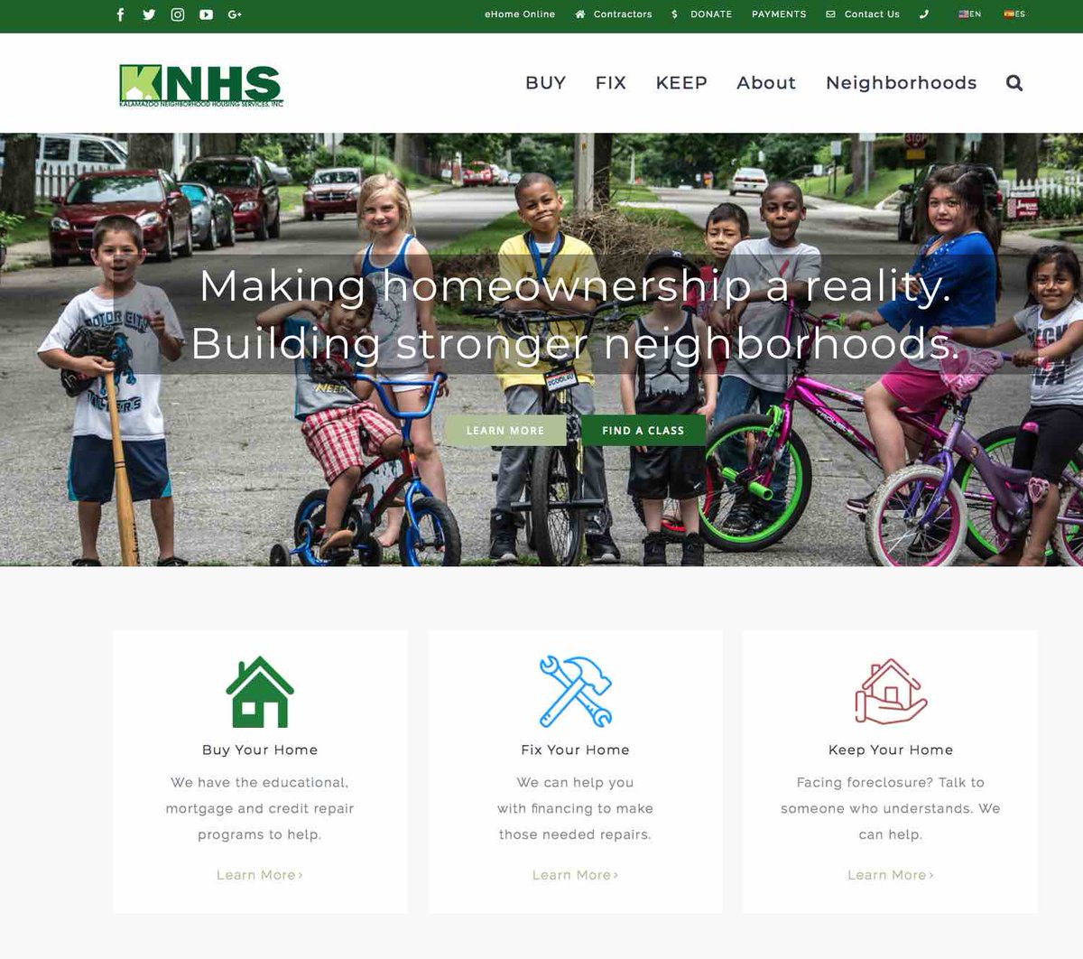 So excited to launch this lovely project for an organization with an admirable mission and a great team! knhs.org . #neighborworks #kalamazoo #affordablehousing