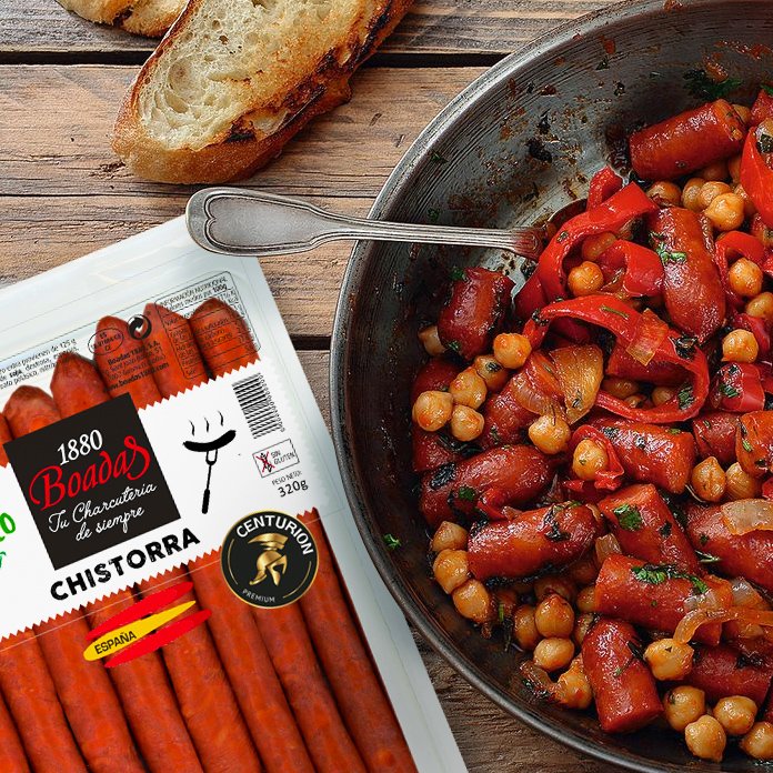 centurion_foods's tweet photo. Presentamos nuestro nuevo producto importado Chistorra #Boadas1880. La forma más común de consumirla es frita con una gota de aceite de oliva a fuego fuerte pero sin que se tueste demasiado.
#centurion_foods https://t.co/5XYpeNccEO