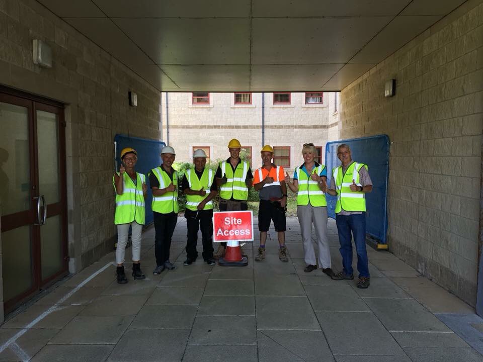 bridgethegapim's tweet photo. Let the building work commence at Nobles Hospital! #BridgeTheGap #IsleofMan #charity #Building https://t.co/JD4KxjXQMH