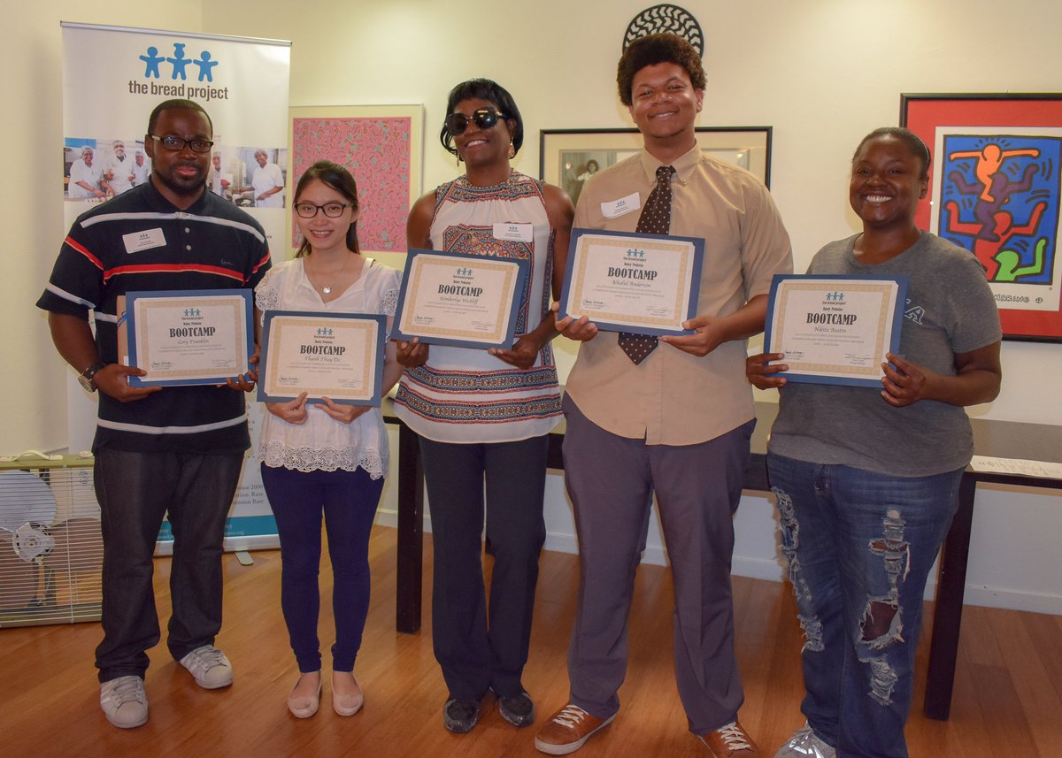 BreadProject's tweet image. Congratulations to our graduates on their completion of our Bakery Bootcamp 3-week intensive job training program!