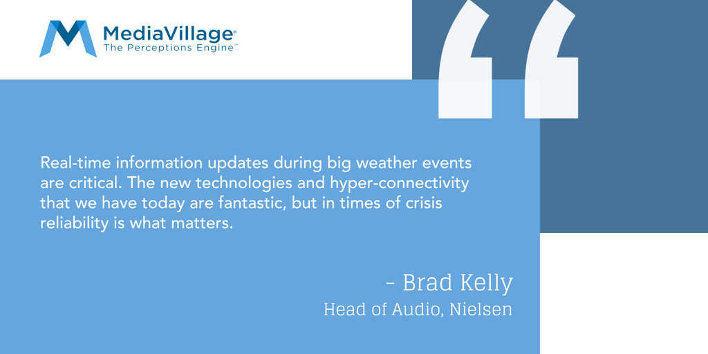 MediaVillageOrg's tweet photo. In hurricane season it's local #AMFM #radio that provides key news and info when cell networks go down, says @Nielsen's Brad Kelly. Will #FMChip help? On radio's essential role in disaster coverage: https://t.co/y2DnpGAcdN https://t.co/q9FD4LNwBB
