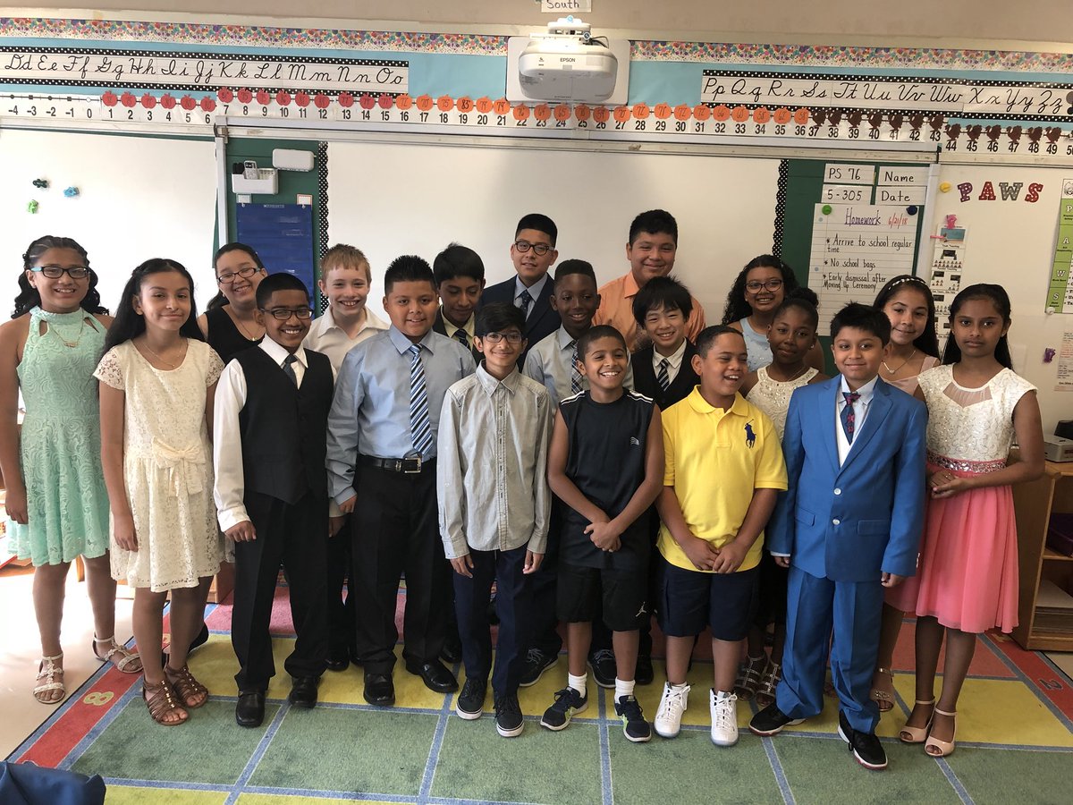 All ready for our Moving Up Ceremony!! <a href="/TBerger76Q/">Mrs. Berger</a> #ps76learns