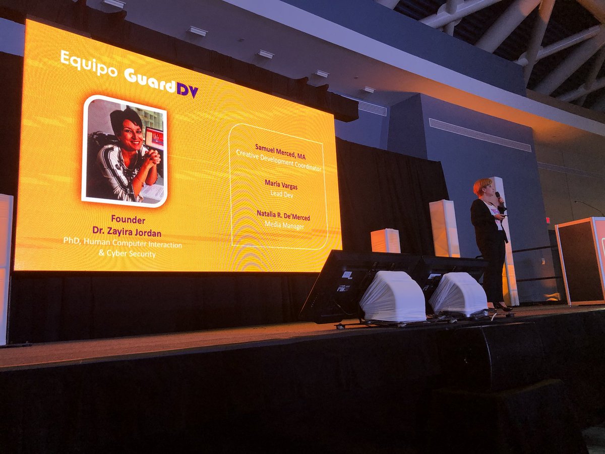 p18startups's tweet photo. #GuardDV es la aplicación que logra “que las víctimas de violencia doméstica tengan protección en todo momento y donde quiera que estén”, nos contó su fundadora, Zayira Jordán. #pre18ners https://t.co/Sc8sDJUYYf