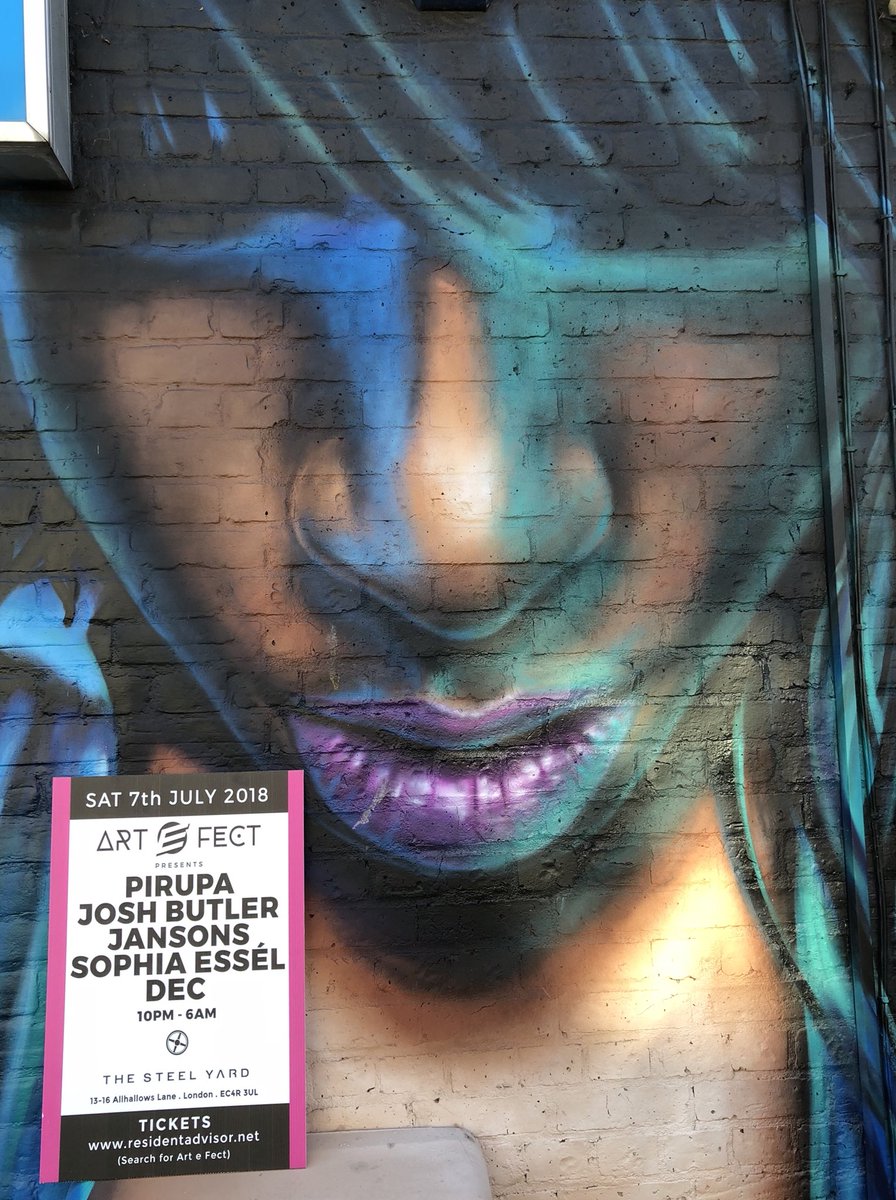 djdec20's tweet photo. ITS ON EVERYONES LIPS #artefect at the @TheSteelyardLDN on Saturday the 7th of July with @Pirupa @joshbutlermusic @jansonsmusic @sophiaessel_dj @JozeffMusic @djdec20 PLUS MORE #techhouse #techno #housemusiclovers https://t.co/LFceTxE8CV