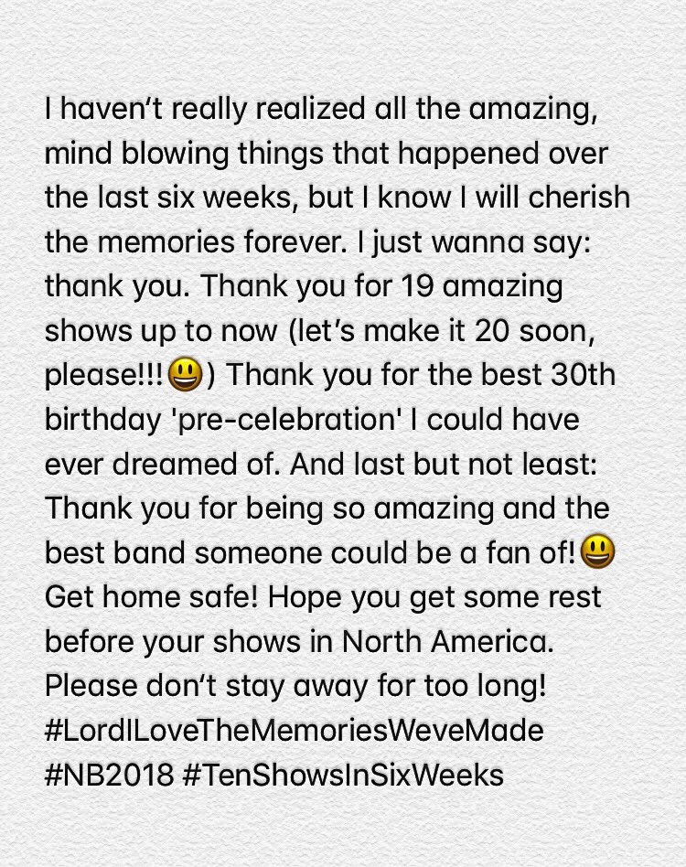 Michi24071988's tweet photo. Hi @Nickelback, thank you for making my night a lot better😃 after fan club early entry didn‘t work out and we came in after the first GA people. So I had to stand far away from you😔 There’s more I’d like to say but this tweet is too short. Hope you’ll read it anyway.😊#NBFrance https://t.co/blYiE0Km9y