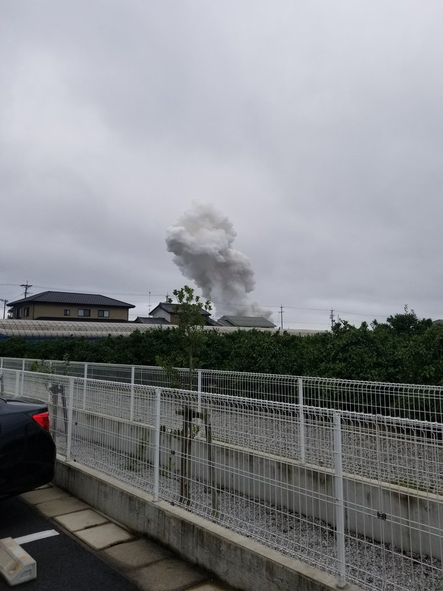 浜松市北区細江町の花火工場で爆発火災の画像