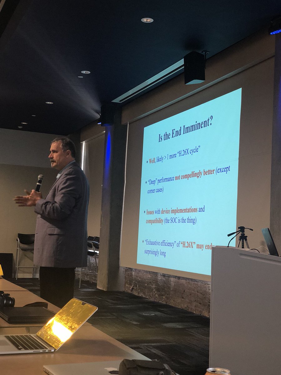 AnneMargotAaron's tweet image. Prof. Al Bovik’s educational and provocative keynote @PCS2018_SanFran. Perception is everything. Who’s gonna win?Reigning Champ MPEG Hybrid or Deep Learning Upstart? And how (to try) to save the hybrid codec. #VideoCoding #Perception
