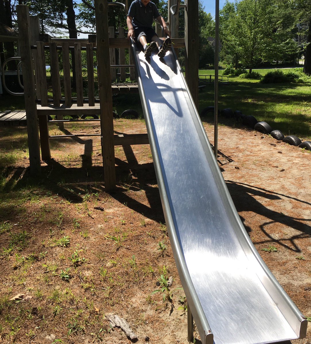 stillbpye's tweet photo. Few things make me happier than modern day children happily playing on the death traps of yore. #NothingSaysFunLikeTheRiskOfTetnus #SlideFastOrBurn #SPINMEFASTERMOM #BarfMachine #GoingBackTomorrow https://t.co/DCrkmjbr2B