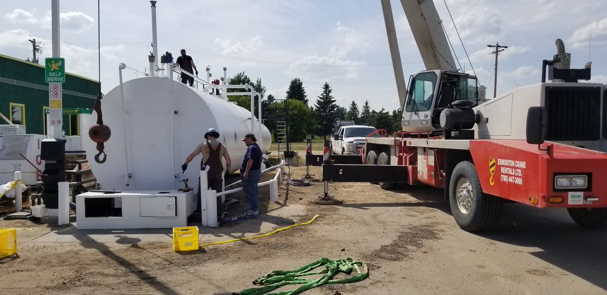 MonstrElectric's tweet photo. From NoGas To FasGas.  After the initial electrical contractor flaked on the project, Monster Electric helps bring the only gas station in Fort Assiniboine back to life. Keep burning those dinosaur bones!  #Yeg #FasGas #EmergencyServiceCalls https://t.co/GSqtwNxiYZ