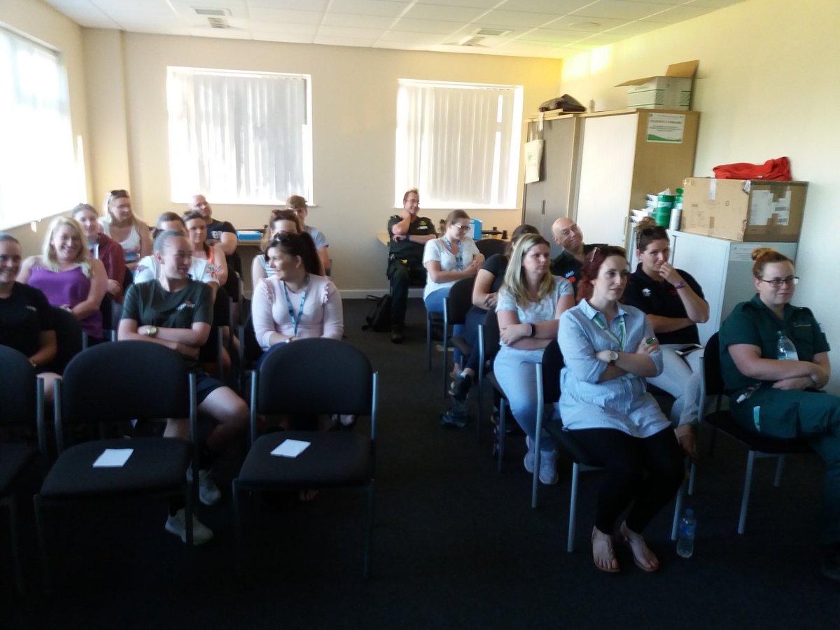 perujoshmiller's tweet photo. Another great #WMASCPE Case Presentation Evening, tonight at #Erdington Hub repeating sessions on stroke and the @MAA_Charity critical care car with @aidan_brown7 @RyanFerris93 @BekieChappell
Great to give free #CPD to @OFFICIALWMAS staff & students from as far as Staffs/Shrops https://t.co/0DbpRvnE7f