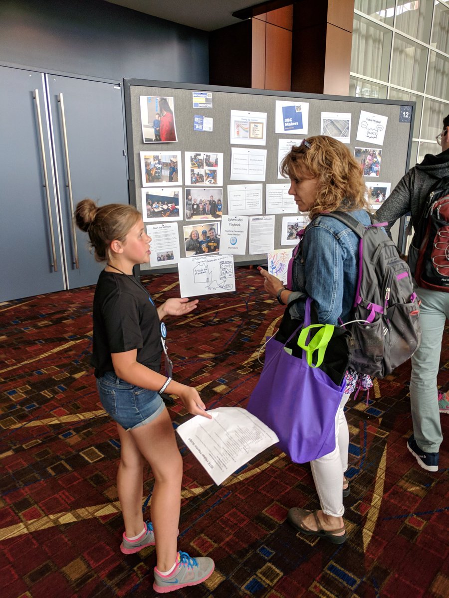 sbehmer's tweet photo. Super proud to have @AnnaUpah and the #bcmakers sharing their awesome work being maker mentors at #iste18 @BentonCSD We are lucky to have them #gwaea #itecia #IAedChat https://t.co/iYWkghtHHM