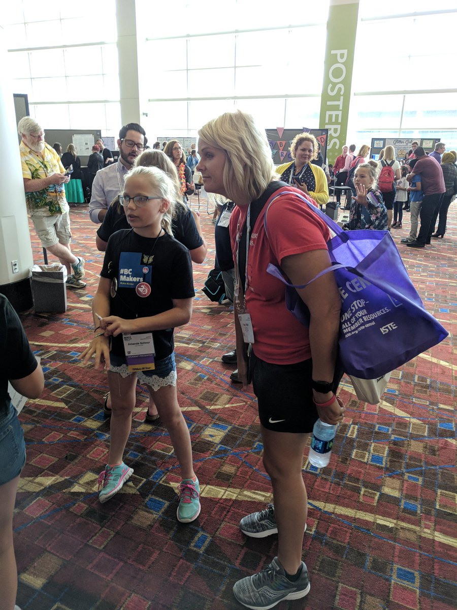 sbehmer's tweet photo. Super proud to have @AnnaUpah and the #bcmakers sharing their awesome work being maker mentors at #iste18 @BentonCSD We are lucky to have them #gwaea #itecia #IAedChat https://t.co/iYWkghtHHM