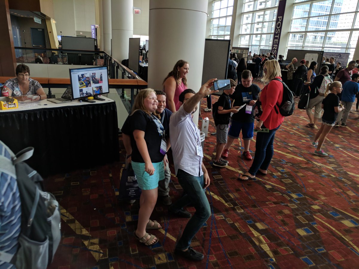 sbehmer's tweet photo. Super proud to have @AnnaUpah and the #bcmakers sharing their awesome work being maker mentors at #iste18 @BentonCSD We are lucky to have them #gwaea #itecia #IAedChat https://t.co/iYWkghtHHM
