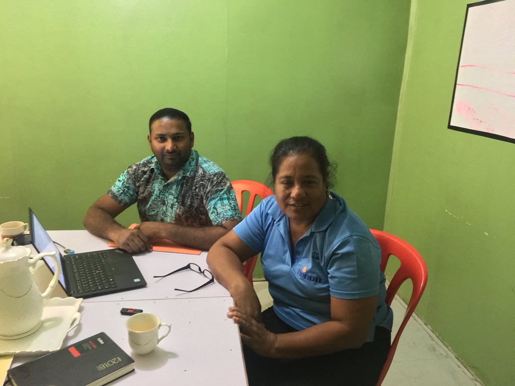 DrZullah's tweet photo. Hands on skill development and training on SOP and SEEMP drafting with Kiribati’s Seanan Shipping Manager and their vessel’s MV Kaekaman Captain #MTCCPacific #PIDSS @spc_cps @SprepChannel @EUPasifika @IMOHQ @ThierryNervale @ore_toua https://t.co/qKXV12pLBr