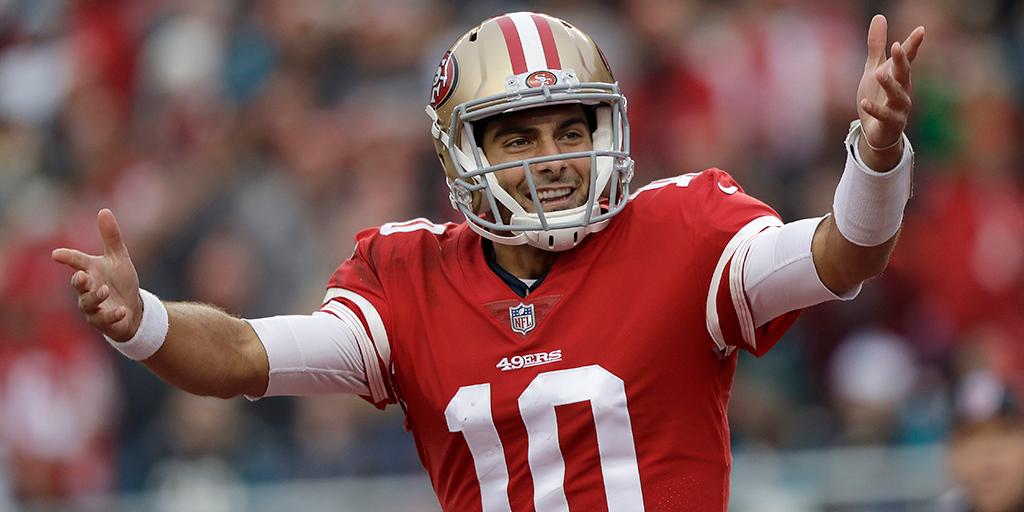 NFL's tweet image. 5 reasons why the @49ers will go to the playoffs: on.nfl.com/Sevjv5 (via @MarcSesslerNFL)