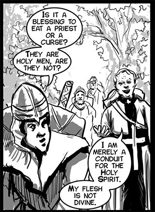 comicblvd's tweet photo. A question of the flesh :) #RememberWhenParade #comics #vampires #crusaders #horror #ReRelease https://t.co/EjqwD39Org