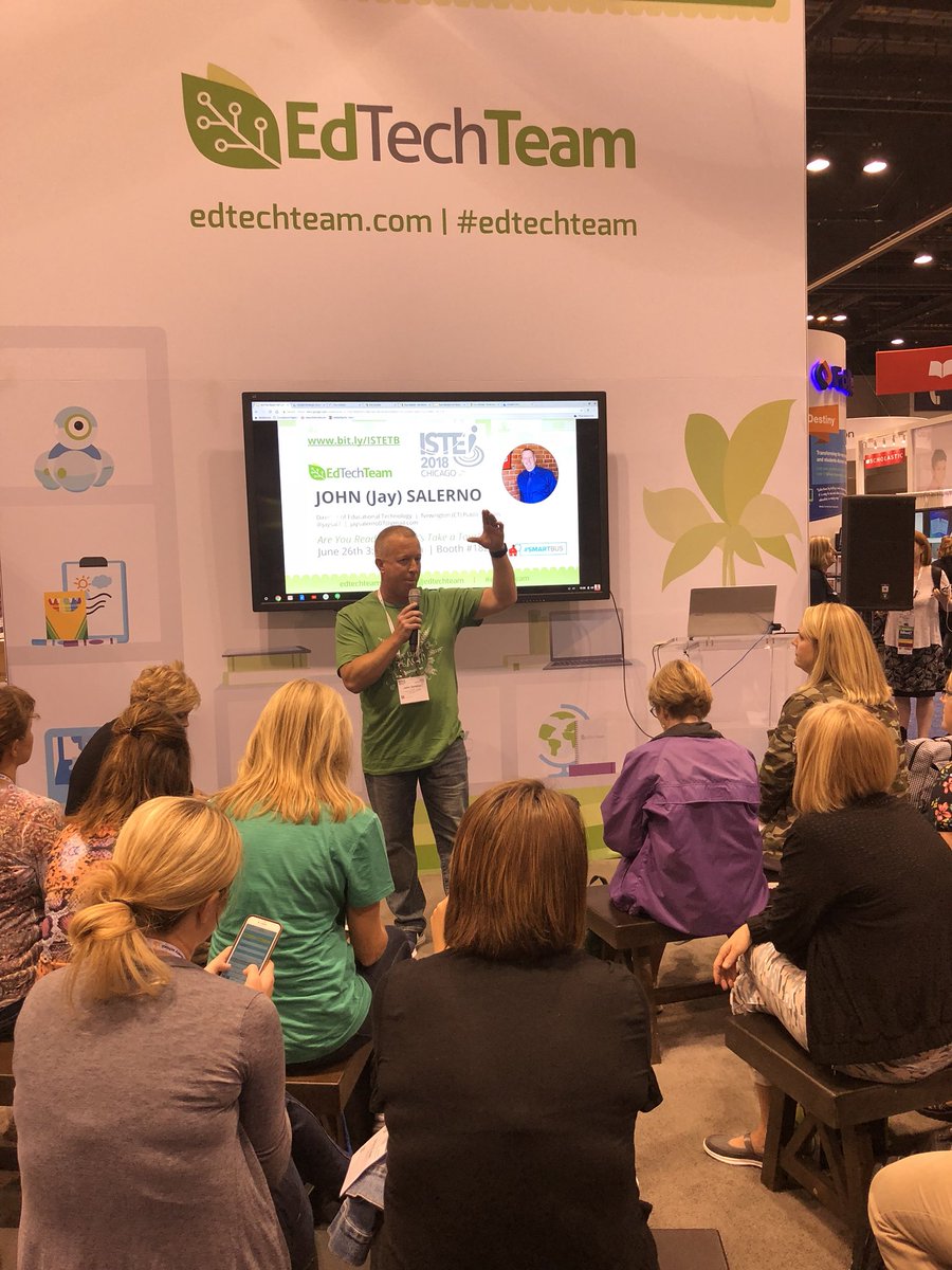 SusanStewartEDU's tweet photo. Google Tour Builder with @jaysal7 at the #edtechteam booth! One more day of #iste18 learning from world-class presenters in expo booth 1828! https://t.co/sUHUAcwzqs