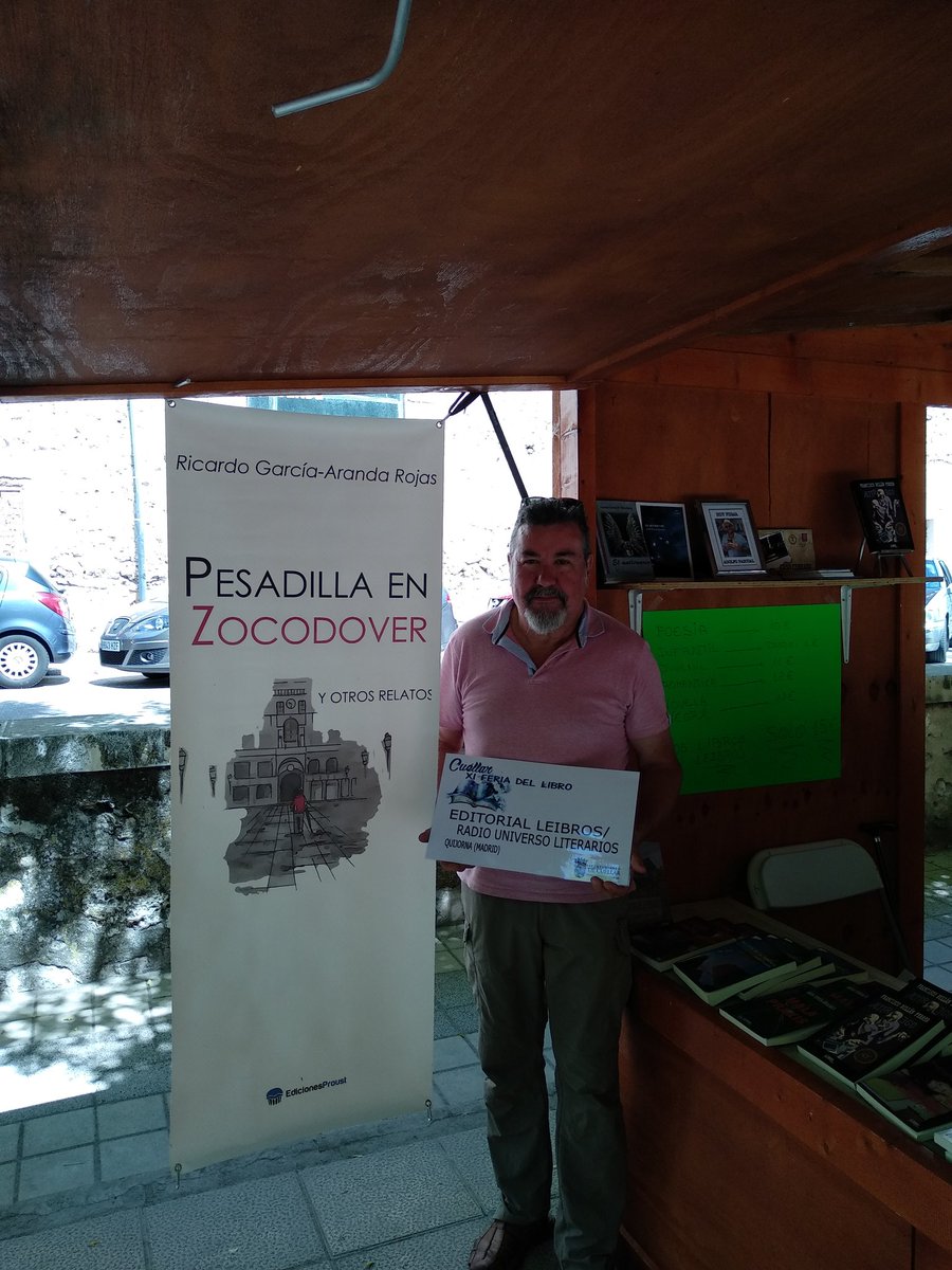 rgarciaaranda's tweet photo. #Leibros Editorial.
Y Radio Universo Literario
Magnifica presencia en la Feria del libro de CUELLAR.
Millones de gracias.
Y a Librería Carbajo, que ahora acoje a mi Pesadilla en #Zocodover, también infinitas gracias. https://t.co/IHDXzCjWZT