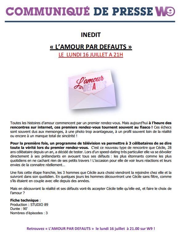 gland_de_lait's tweet photo. (ALERTE) Une nouvelle émission de drague ("L'Amour par défauts") va sortir sur W9 cet été !!! Devinez quel khey va faire son apparition dedans ? https://t.co/SEZPTXGBOU