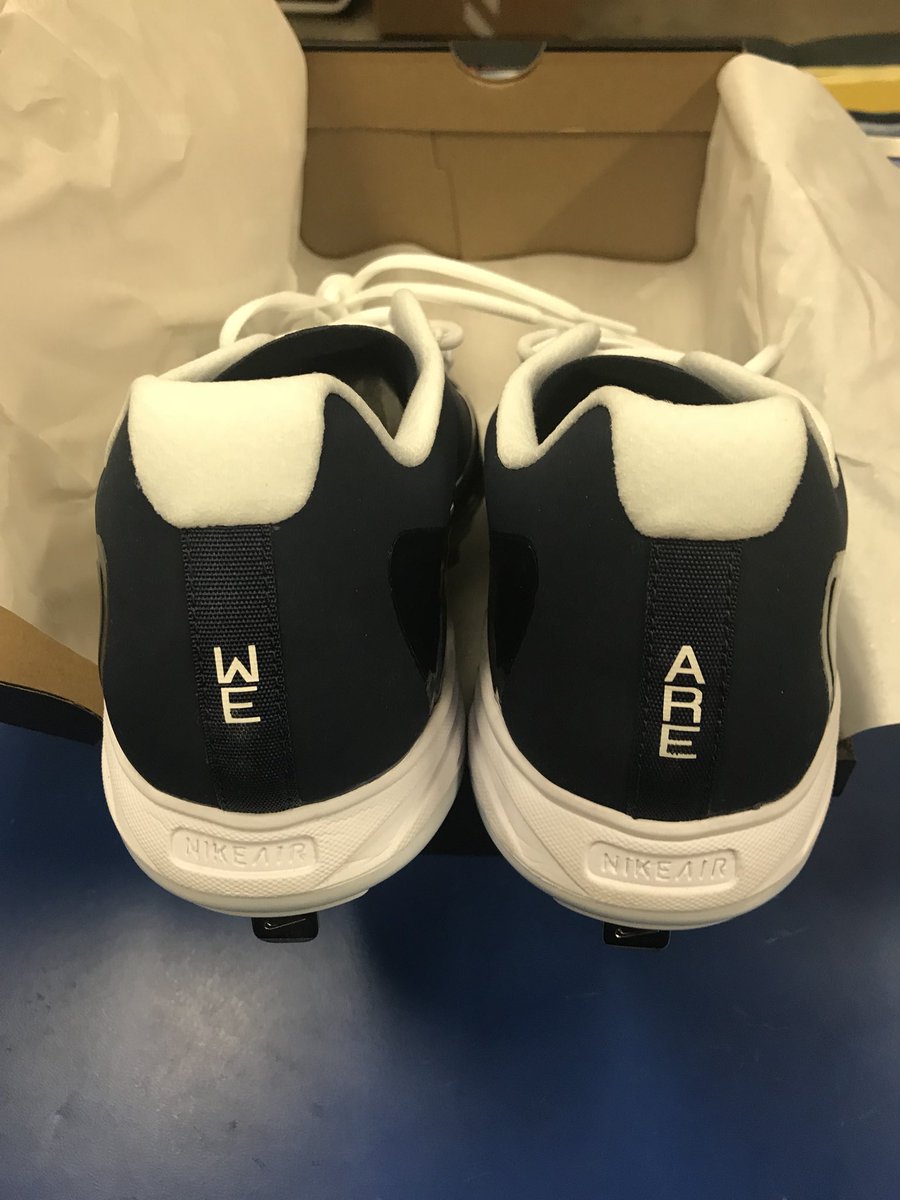 Love seeing <a href="/Dream_Weaver17/">Steve Weaver</a> dropping the new spikes for the boys....... #WeAre