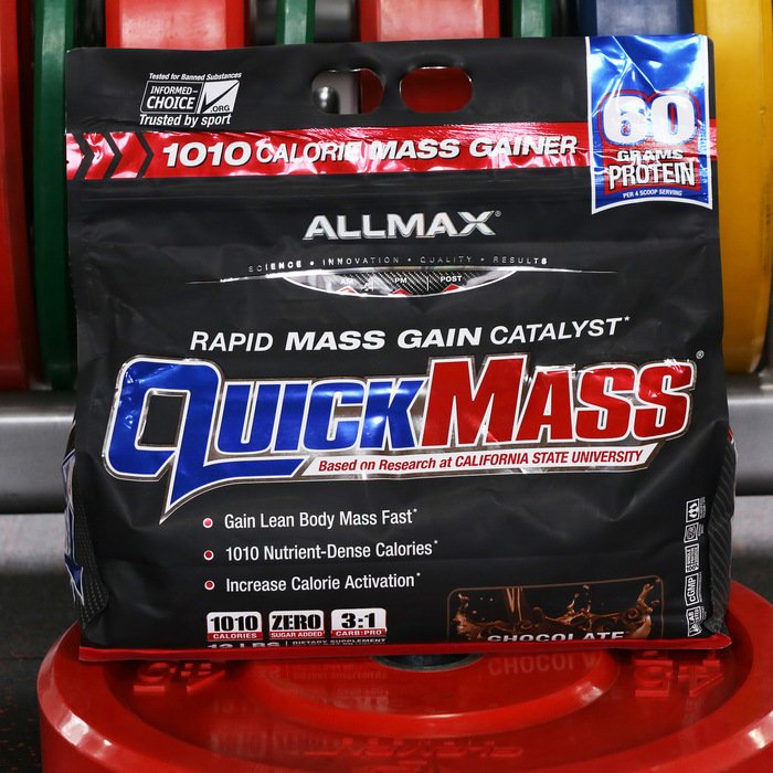 ALLMAX's tweet photo. Is there more than one way to use the best Mass Gainer ever?
Yes! With an ideal 3:1 Carb to #Protein ratio, top trainers have started using #QUICKMASS as a #postworkout powerhouse with 2 scoops! https://t.co/Ag6rUF4yJv
