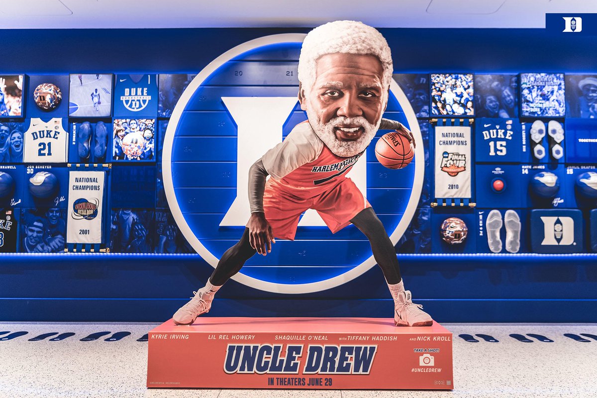 DukeMBB's tweet image. RT if you want an official @UncleDrewFilm movie poster. Like for an exclusive #UncleDrew bobblehead. We have several to send. 📫📫