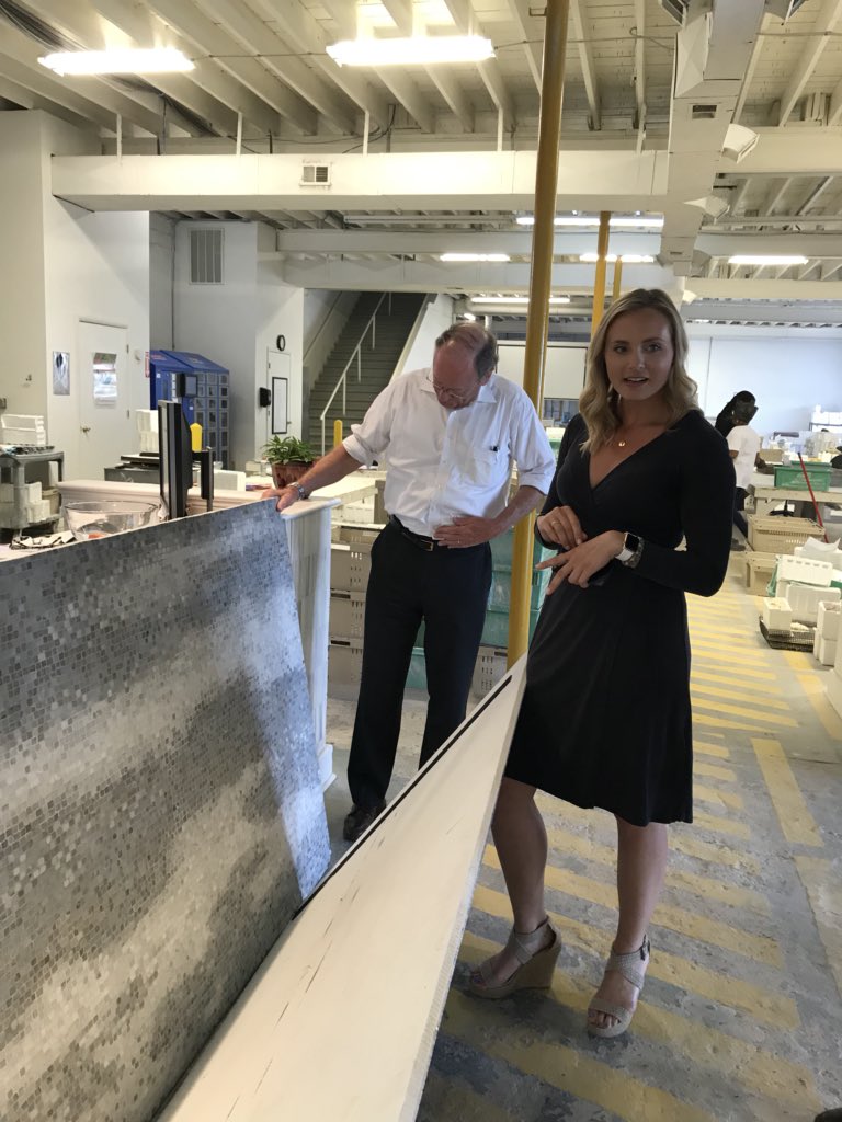 VACommTrade's tweet photo. So impressed by @NewRavennaUSA in Exmore. I’m pleased the Commonwealth has been able to help this great mosaic company grow through the #VJIP program. #EconTourSCT https://t.co/s84oOtKb0N
