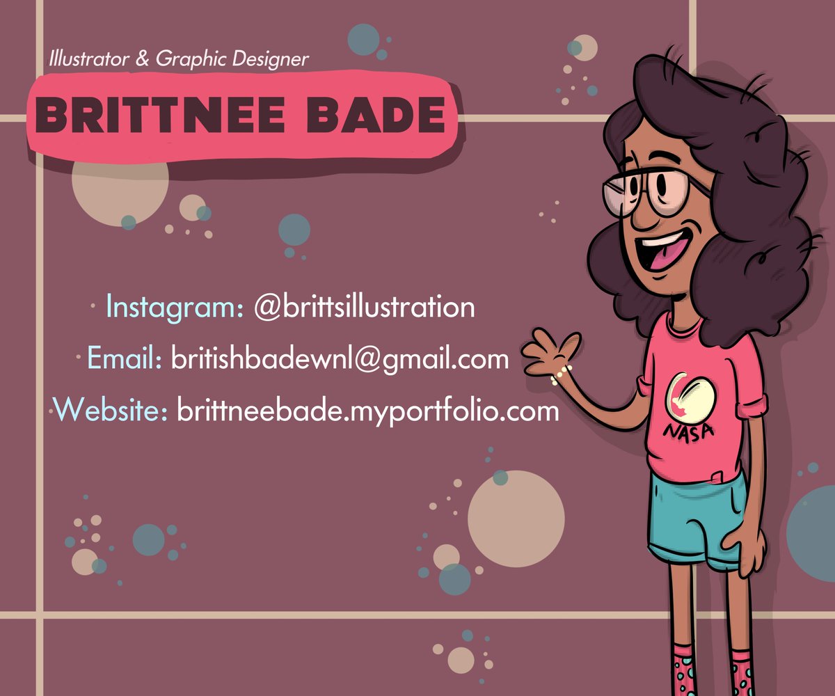 Grandpa_Miles's tweet image. Hi!! I'm Brittnee Bade, an Illustrator &amp;amp; Graphic Designer. I'm trying to work my way into the entertainment industry (i.e tv, film, graphic novels etc...) so if you all could RT this that would mean the world!

Website: brittneebade.myportfolio.com 
Instagram: brittsillustration