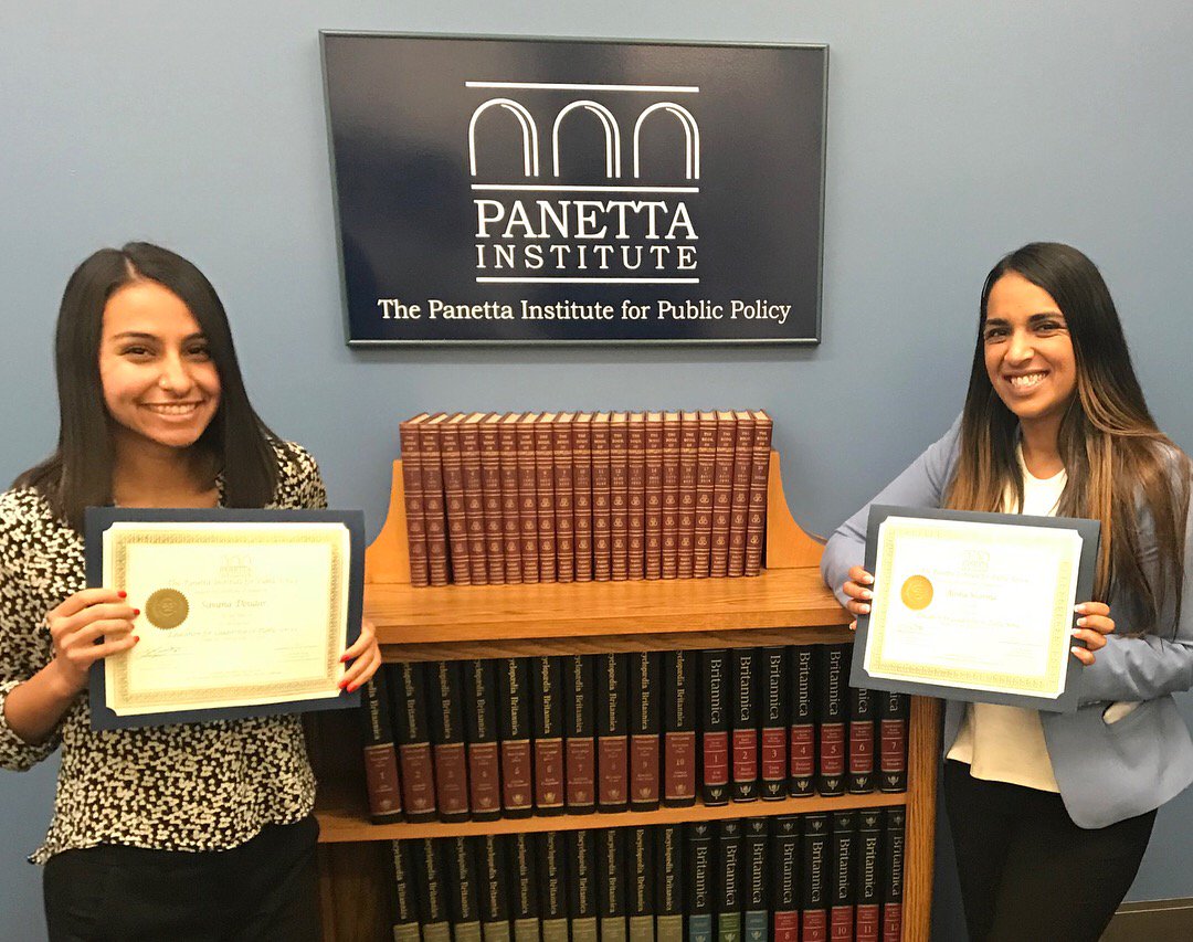 aschicostate's tweet photo. Our #ASPresident joined 22 @calstate student leaders at The Panetta Institute for Public Policy last week to discuss leadership &amp; public service with former CIA Director, Secretary of Defense &amp; Clinton Chief of Staff, Leon Panetta, and Panetta Institute CEO Sylvia Panetta ... https://t.co/dsUcLfC75A