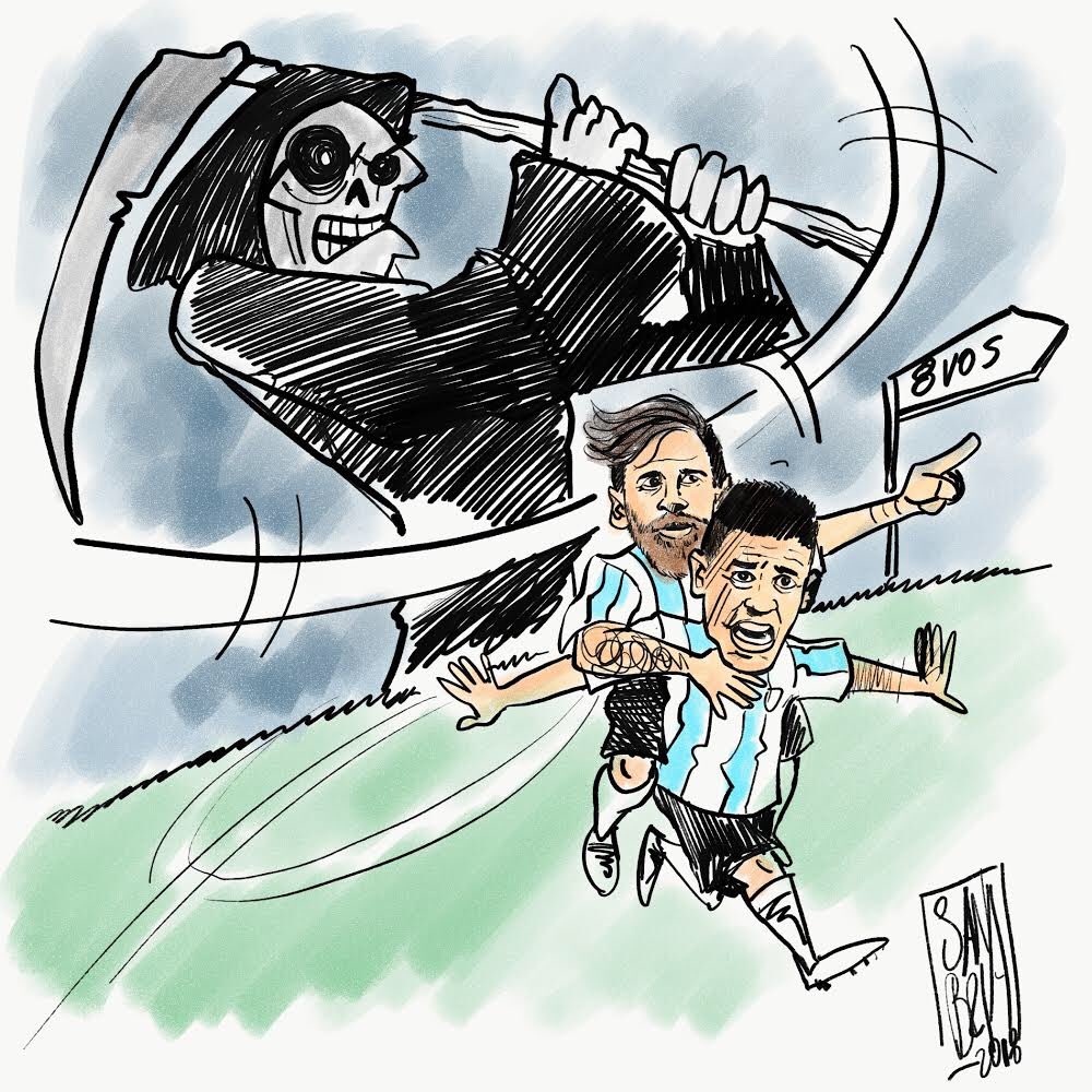Meridianoonline's tweet photo. La caricatura de hoy por @RicardoSanabria 
.
#Argentina
#Nigeria
#MeridianoWeb
#Rusia2018xMTV https://t.co/HCDdSJeXhA
