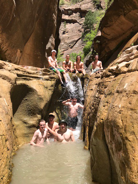 Boys from the Lava Falls campus hiked the Narrows in Zion National Park over the weekend!