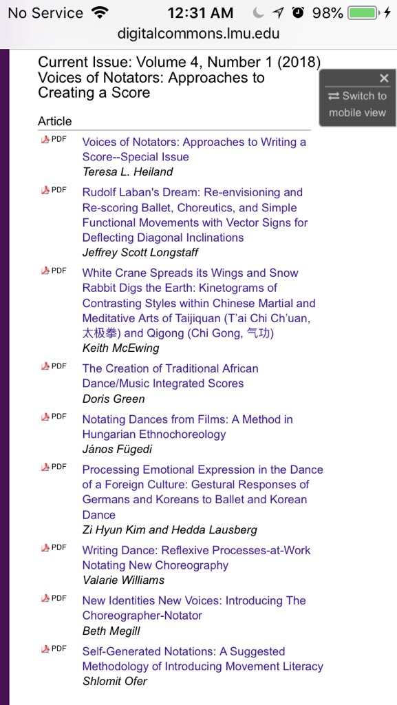 LODMoves's tweet photo. See 8 new papers that I supported to become published at my online journal for c Movement Arts Literacy—#JMAL. https://t.co/OBYccP4OSB