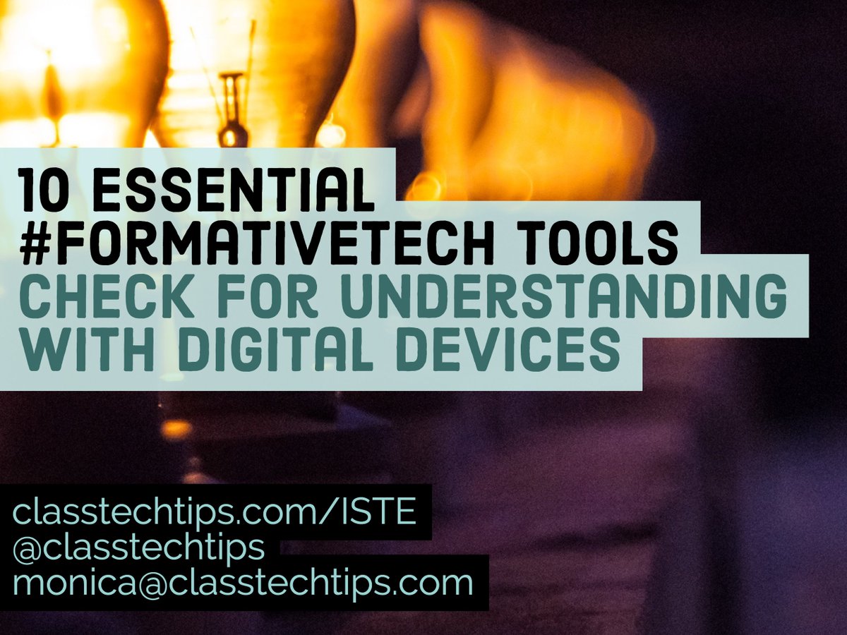 ClassTechTips's tweet image. Join me tomorrow!
🗓 June 27, 2018
▶️ 10 Essential #FormativeTech Tools: Check for Understanding with Digital Devices
Room W180 — 9:00–10:00 am
AT #ISTE18 #ISTE --&amp;gt; classtechtips.com/ISTE
Or #NotAtISTE18 #NotAtISTE --&amp;gt; classtechtips.com/notatISTE