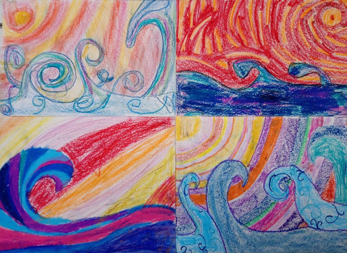 TheArtBox4's tweet photo. Creating movement with oil pastels #thegreatwave #tsunami #artwork #artists #artlover #colourcontrol #oilpastels #ArtistOnTwitter #P4 https://t.co/TFFnZfK1g7