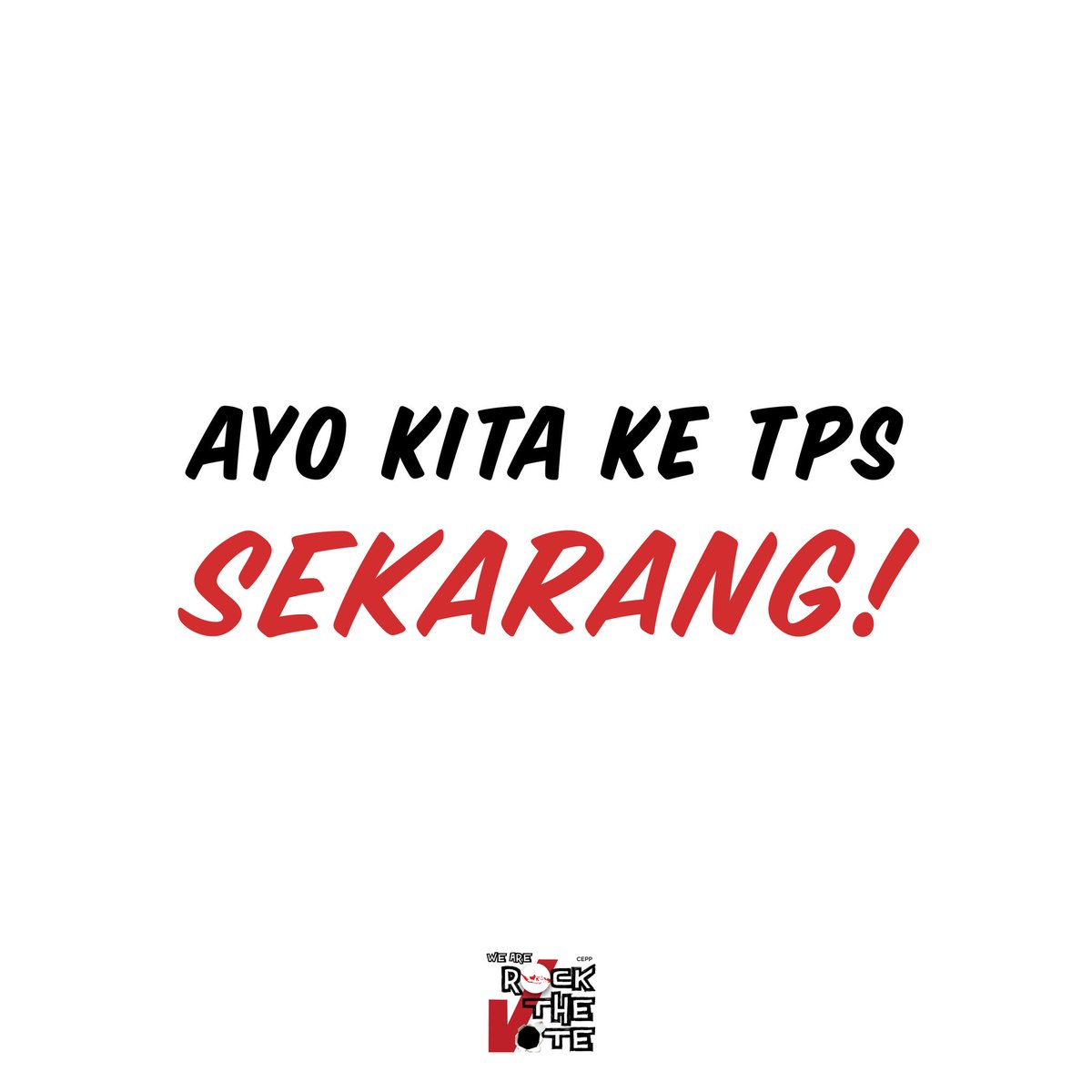 Selamat pagi teman-teman!! 
Bagi kamu yang daerahnya menyelenggarakan Pemilihan Kepala Daerah, Mari kita luangkan waktu sejenak untuk pergi ke TPS untuk memilih kepala daerah-mu!
Karena satu suaramu sangat berarti.
🇮🇩🇮🇩🇮🇩 #rockthevoteindonesia #PilkadaSerentak2018