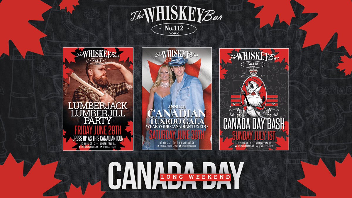 3 nights of partying for #CanadaDay2018. Dress the part!