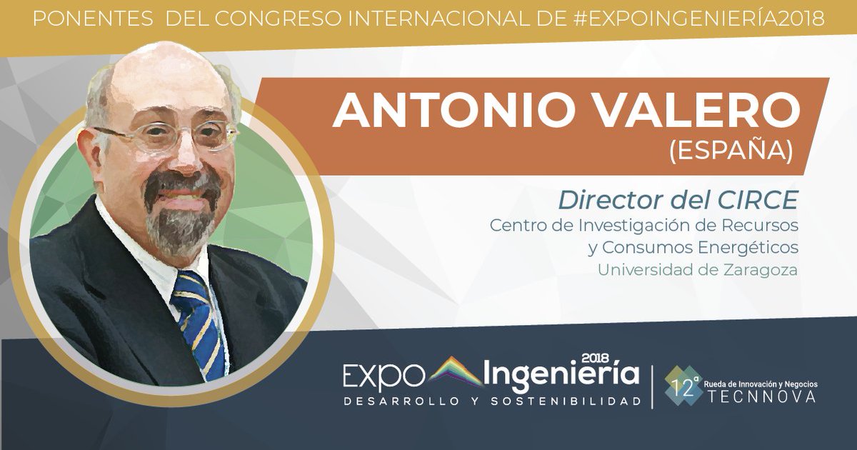 El doctor Antonio Valero Capilla es desde 1986 catedrático de Sistemas Térmicos de la Universidad de Zaragoza y también es miembro del Club de Roma, él hará parte del Congreso Internacional de #Expoingeniería2018, ¡Participa!
►►goo.gl/93Hmeo◄ ◄