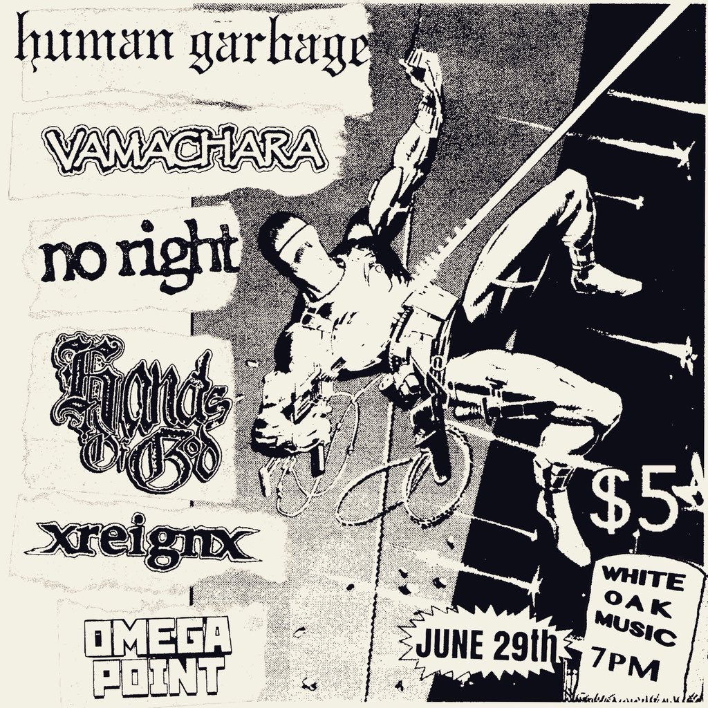 last 
Human Garbage show
for foreseeable future 

this Friday 

at a rad venue