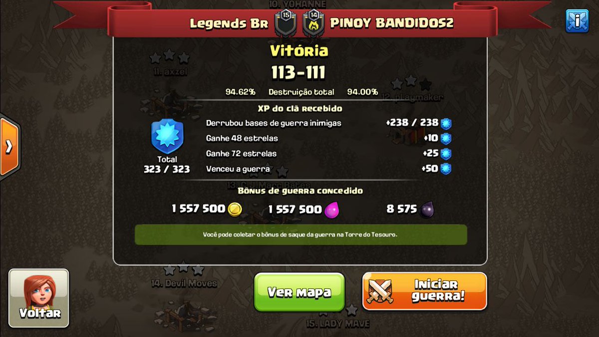 Nice War <a href="/PINOYBANDIDOS1/">PINOY BANDIDOS1/ PINOY BANDIDOS2</a>
💪 And good luck in the next wars 😉

#GoLegends 🔥🔥🔥