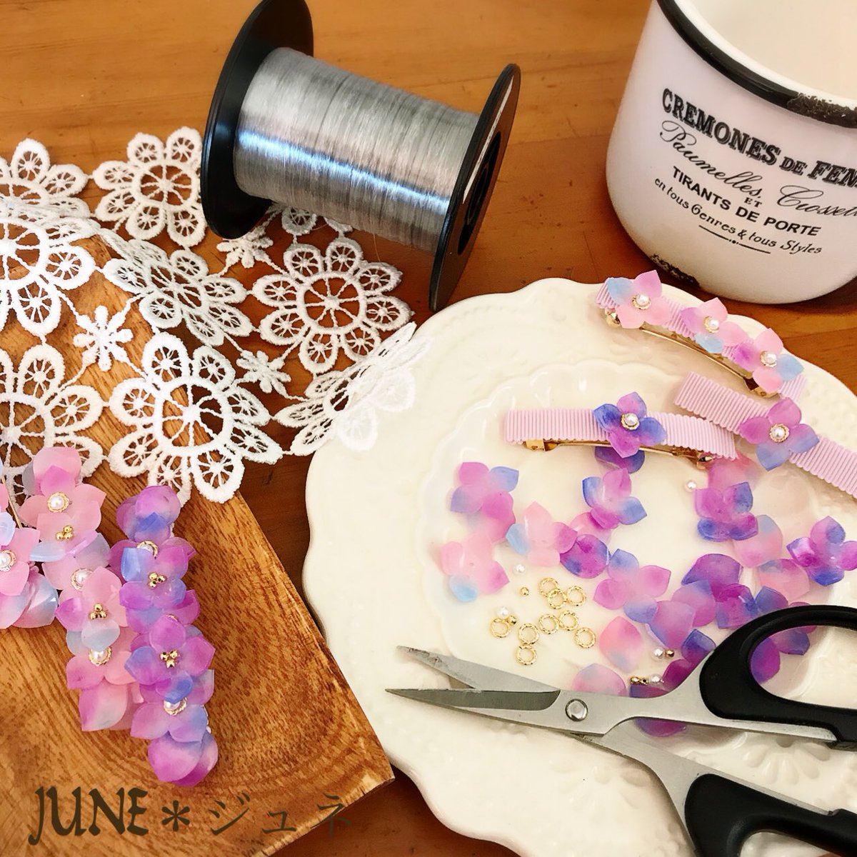 ジュネ 5 8 9ヨコハマhm J 41 Auf Twitter プラバンアクセサリー ハンドメイドjune ジュネ プラバン プラ板アクセサリー 花アクセサリー Minneで販売中 Creema ハンドメイドjuneジュネ 紫陽花 アジサイバレッタ