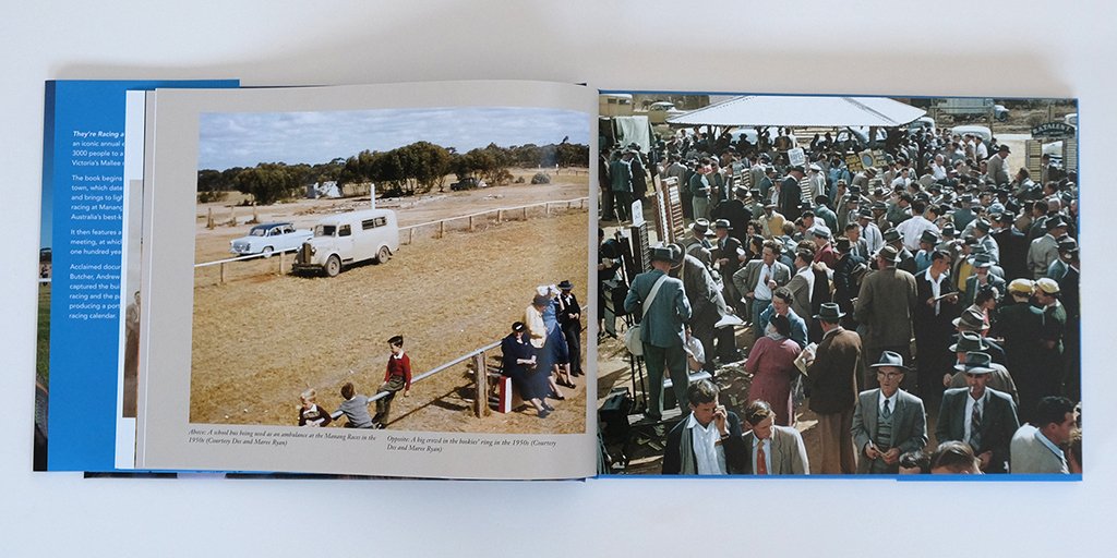 Stunning photo book produced to celebrate our century of racing is now on sale! Book launch at Tooleybuc-Manang's home game on Saturday. Grab a copy online now: bit.ly/ManangRacesbook
<a href="/Country_Racing/">Country Racing</a>